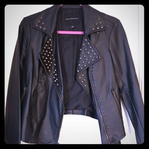 Studded Faux Leather Jacket